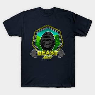 Gorilla Illustration, fitness beast mode training T-Shirt